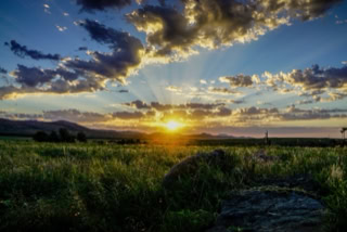 Sunrise image taken at the Wichita Mountains
